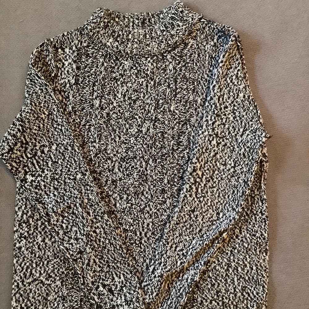 Black and white marled sweater